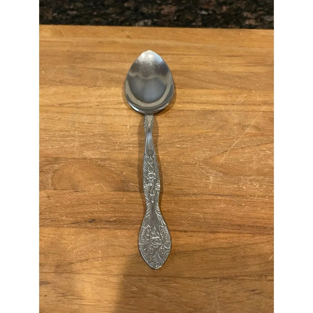 Orleans silver stainless serving spoon